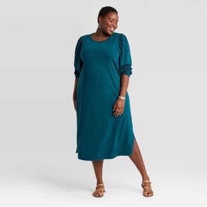 Puff long sleeve t-shirt dress